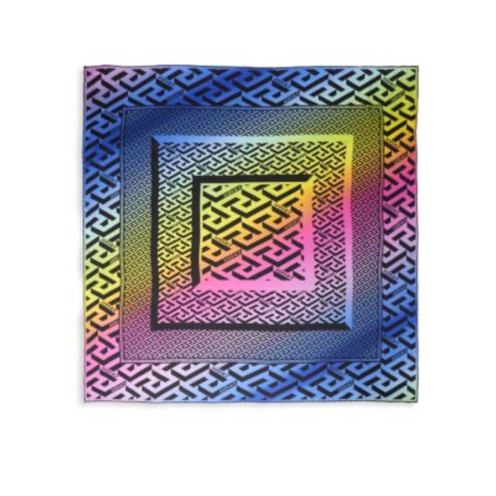 Versace Greca Signature Silk Scarf.